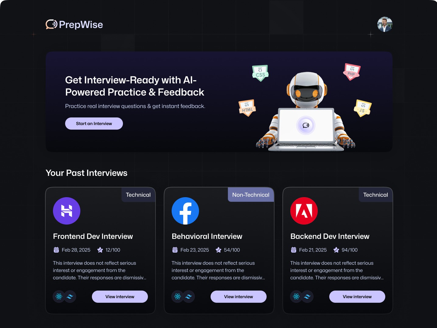 PrepWise: Interview Preparation App